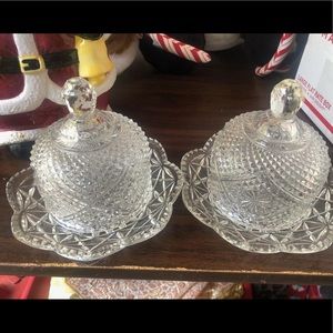 Antique Avon butter dishes
